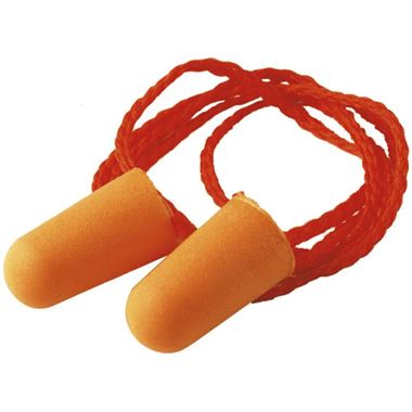 3M 1110 Foam Corded Ear Plugs (100 Pairs) - SNR 37dB