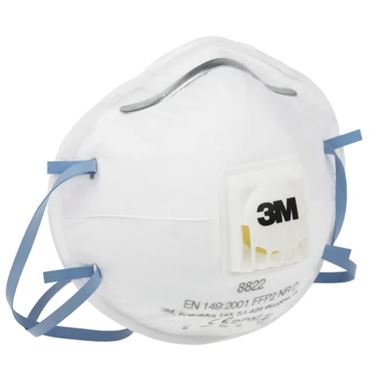 3M 8822 FFP2D Valved Cup-Shaped Disposable Masks (Pack 10)