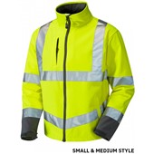 Leo Workwear Yellow Waterproof Breathable 3-in-1 Hi Vis Clovelly Jacket with Buckland Softshell