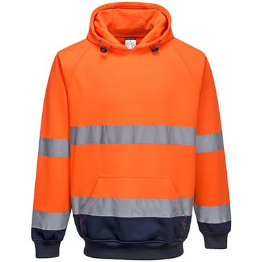 Portwest B316 Orange/Navy Two Tone Hi Vis Hoodie