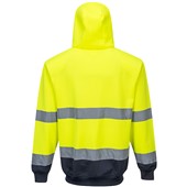 Portwest B317 Yellow/Navy Two Tone Hi Vis Zipped Hoodie