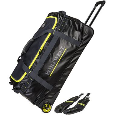 Portwest B951 PW3 Black Water-Resistant Duffle Trolley Bag - 100 Litres