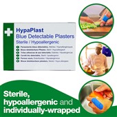 Assorted Blue Washproof Catering Plasters (Pack of 100)