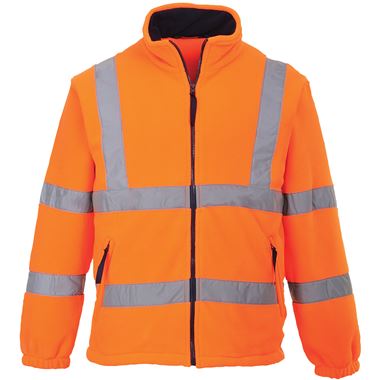 Portwest F300 Orange Mesh Lined Hi Vis Fleece