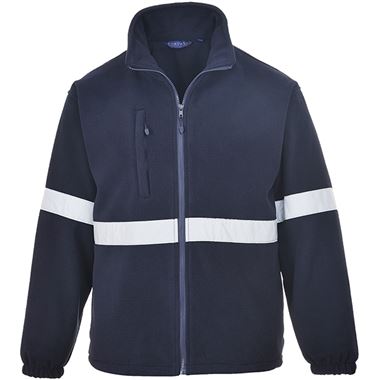 Portwest F433 Navy Iona Lite Reflective Hi Vis Fleece Jacket 400g