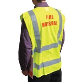 FIRE MARSHAL Pre-Printed Yellow Hi Vis Vest