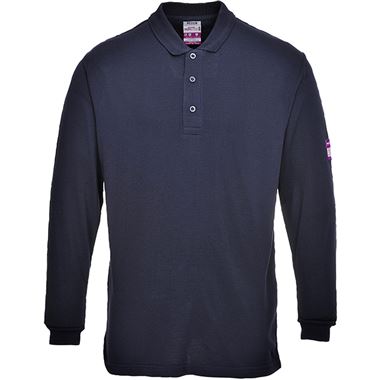 Portwest FR10 Modaflame Flame Retardant Anti Static Long Sleeve Polo Shirt 200g