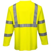 Portwest FR96 Yellow Modaflame Knit Inherent Flame Resistant Anti Static Arc Hi Vis Long Sleeve T-Shirt