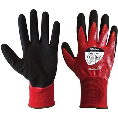 Polyco Grip It Oil Gloves GIO with Dual Nitrile Coating - 15g