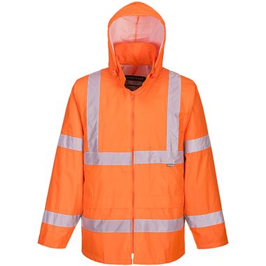 Portwest H440 Orange Mesh Lined Hi Vis Waterproof Jacket