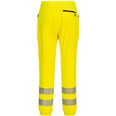 Portwest KX346 KX3 Yellow Slim Fit Stretch Hi Vis Flexi Jogging Bottoms