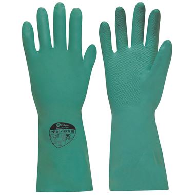 Polyco Nitri-Tech III Chemical Resistant Gauntlet Gloves 90