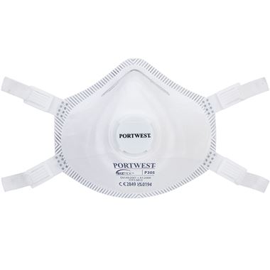 Portwest P305 FFP3D Premium Valved Moulded Disposable Masks (Pack 5)