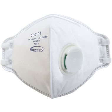 Portwest P351 FFP3D Valved Fold Flat Disposable Masks (Pack 20) 