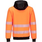 Portwest PW327 PW3 Orange Polycotton Hi Vis Zipped Hoodie