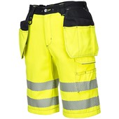 Portwest PW343 PW3 Yellow Hi Vis Holster Shorts