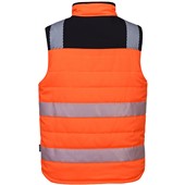 Portwest PW374 PW3 Orange/Black Hi Vis Reversible Bodywarmer 