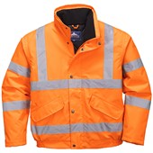 Portwest RT32 Orange RIS Padded Waterproof Hi Vis Bomber Jacket