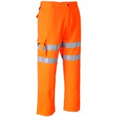 Portwest RT46 Orange Polycotton Hi Vis Cargo Trousers