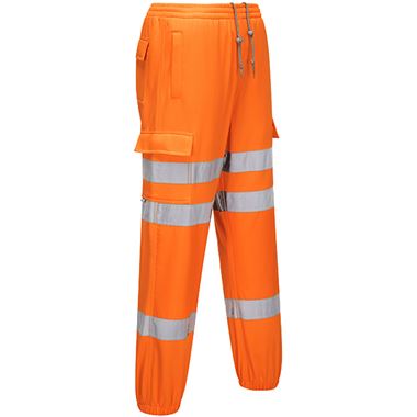 Portwest RT48 Orange Polycotton Hi Vis Jogging Bottoms