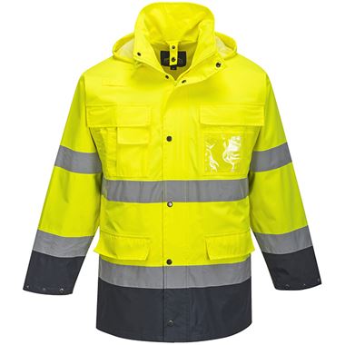 Portwest S162 Yellow/Navy Waterproof 3 in 1 Hi Vis Jacket