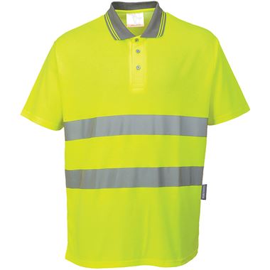 Portwest S171 Yellow Polycotton Comfort Hi Vis Polo Shirt