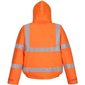 Portwest S463 Orange Deluxe Padded Waterproof Hi Vis Bomber Jacket