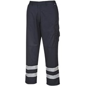 Portwest S917 Navy Iona Reflective Hi Vis Combat Trousers 245g