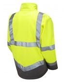 Leo Workwear Buckland Yellow EcoViz Hi Vis Softshell Jacket (3L)