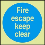 fire escape keep clear 