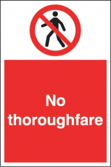 no thoroughfare 
