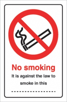 No smoking it is against the law.......