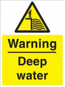 warning - deep water 