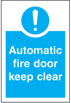 automatic fire door keep clear 