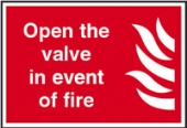 open the valve in event of fire
