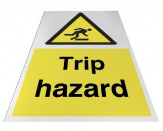 trip hazard floor sign 