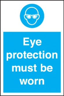 eye protection must be worn 