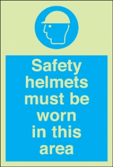 safety helmets must be worn etc 