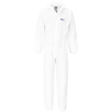 Portwest ST80 White Biztex SMS Flame Retardant Disposable Coverall Type 5/6 55g (Pack of 50)