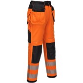 Portwest T501 PW3 Orange Polycotton Hi Vis Holster Work Trouser