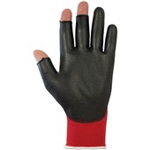 TraffiGlove TG1220 X-Dura Cut A 3-Digit PU Palm Coated Red Gloves - 13g