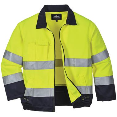 Portwest TX70 Madrid Yellow/Navy Hi Vis Poly-Cotton Jacket